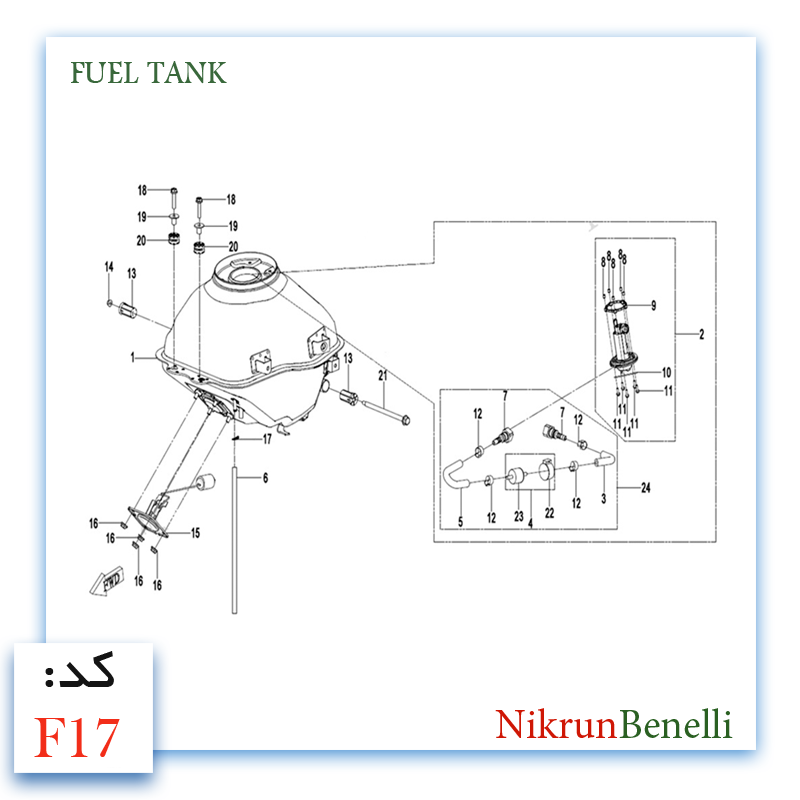 K- 249R قطعات ولوازم بدنه کی وی