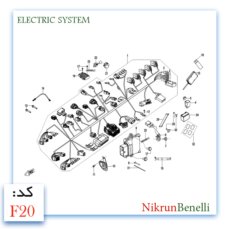 K- 249R قطعات ولوازم بدنه کی وی